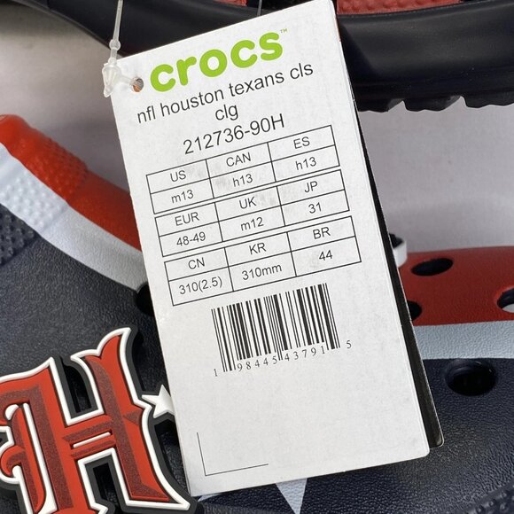 Crocs Classic Houston Texans Clogs Men’s 13 Red/Blue main image 12